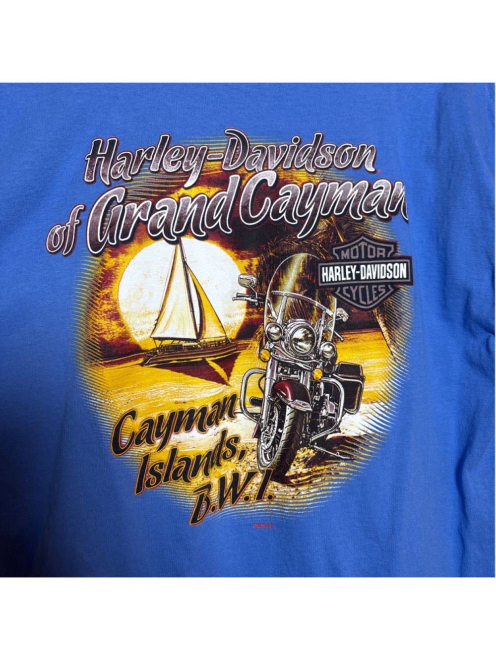 Harley-Davidson Cruzin thru the Caymans tee, authentic XL
